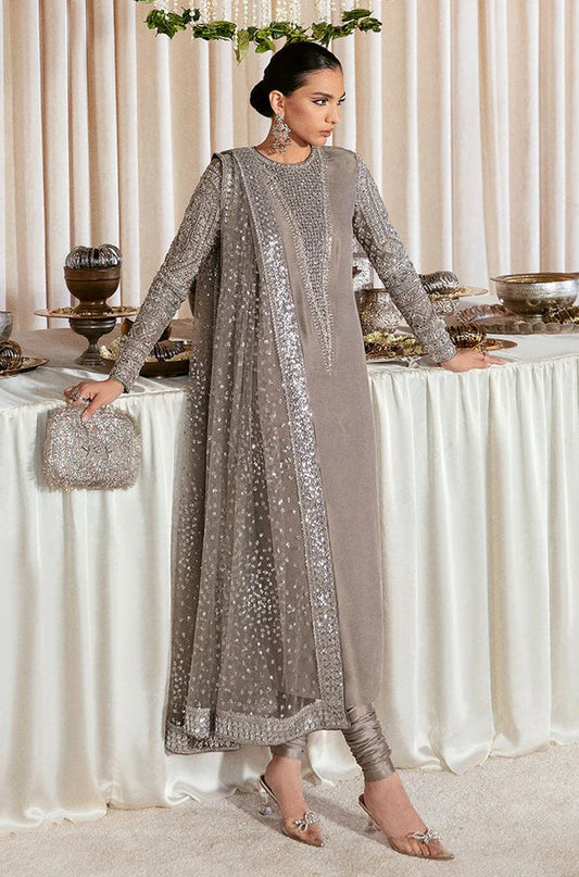 Hussain Rehar Raw Silk Unstitched Collection LUCENT EC 135 Formal Raw Silk