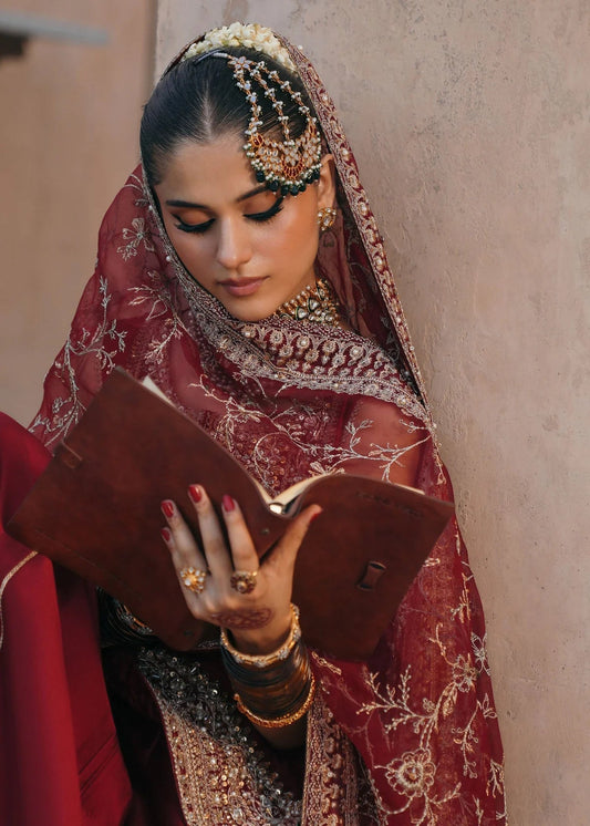 KANWAL MALIK MEHEK RAW SILK HAND EMBELLISHED & EMBROIDERED 3 PIECE DRESS